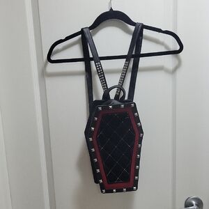 Spirit Black and Red Coffin Mini Backpack